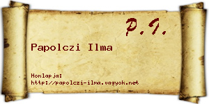 Papolczi Ilma névjegykártya